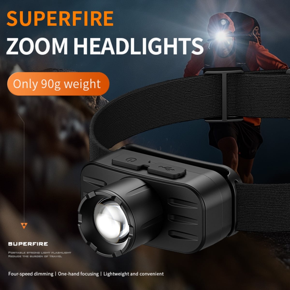 SUPERFIRE HL80 Led Zoom Headlamp Carousel Image 3