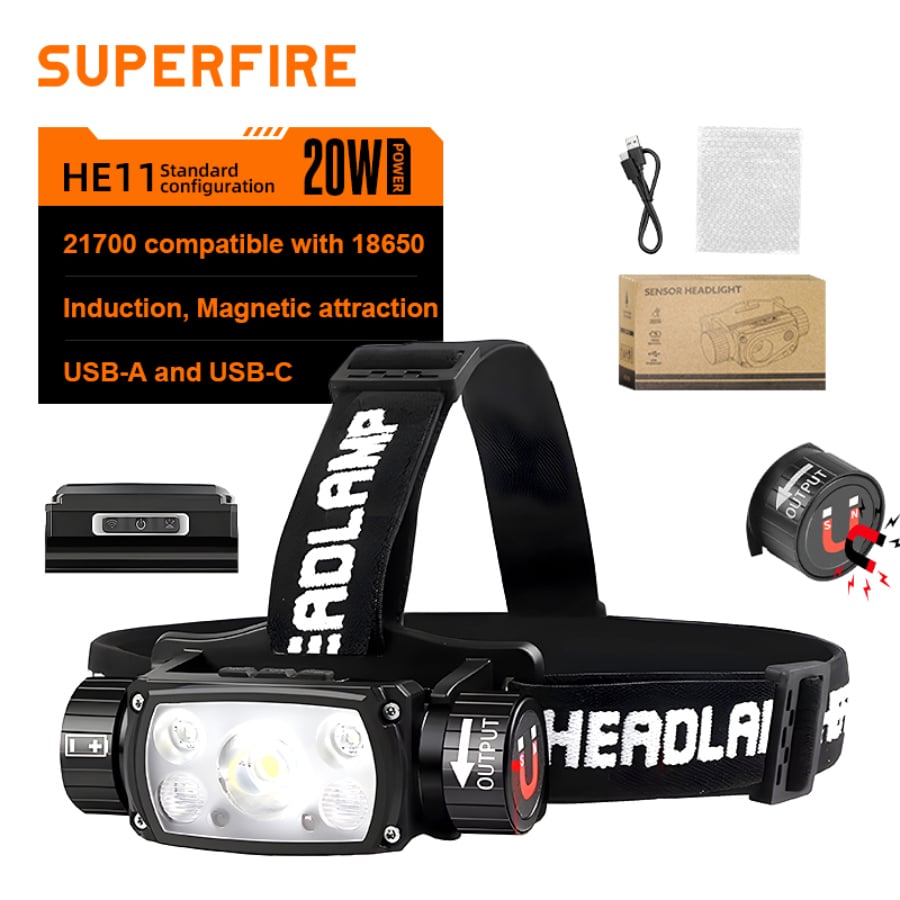 SUPERFIRE HE11 Sensor Headlamp Carousel Image 7